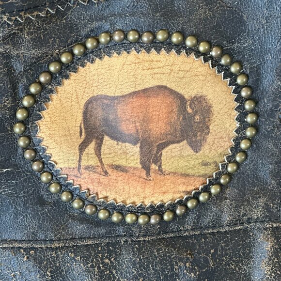 Limited Edition Double D Distressed Leather Jacket Buffalo - Picture 8 of 8